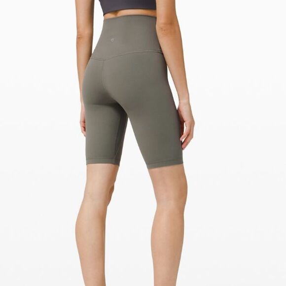 Lululemon Align Super-High-Rise Short 10"Grey Sage Size 2 - Picture 3 of 8